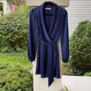 Bleecker 126 navy midi dress NWOT